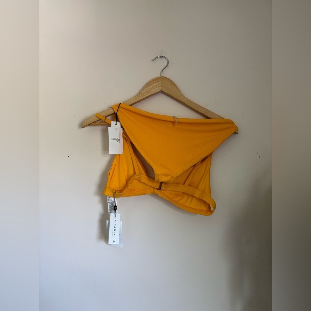 Vitamin A “Moss Bikini” Top & Bottom in Creamsicle EcoRib - Picture 5 of 9